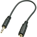 LINDY 35699 Jack Audio Átalakító kábel [1x Jack dugó, 3,5 mm-es - 1x Jack alj, 2,5 mm-es] Fekete (35699)