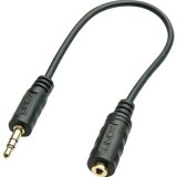 LINDY 35699 Jack Audio Átalakító kábel [1x Jack dugó, 3,5 mm-es - 1x Jack alj, 2,5 mm-es] Fekete (35699) - Audió kábel