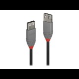 Lindy 36700 USB kábel 0,2 M USB 2.0 USB A Fekete, Szürke (36700)