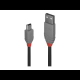Lindy 36720 USB kábel 0,2 M USB 2.0 USB A Mini-USB B Fekete (36720)