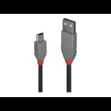 Lindy 36722 USB kábel 1 M USB 2.0 USB A Mini-USB B Fekete, Szürke (36722)