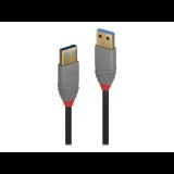 Lindy 36753 USB kábel 3 M USB 3.2 Gen 1 (3.1 Gen 1) USB A Fekete, Szürke (36753)