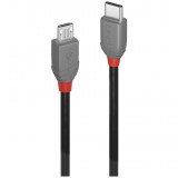 Lindy 36892 USB kábel 2 M USB 2.0 USB C Micro-USB B Fekete, Szürke (36892)