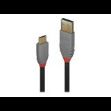 Lindy 36912 USB kábel 1,5 M USB 3.2 Gen 2 (3.1 Gen 2) USB C USB A Fekete, Szürke (36912)