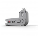 Lindy 40624 port blokkoló Portblokkoló kulcs USB A típus Fehér Akrilnitril-butadiénsztirol (ABS) 1 db (40624)
