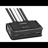 Lindy 42340 KVM kapcsoló Fekete (42340)