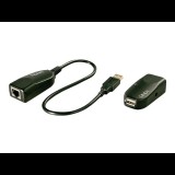 Lindy 42693 hálózati bővítő Hálózati adó- és vevőegység Fekete (42693)