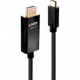 Lindy 43293 video átalakító kábel 3 M USB C-típus HDMI A-típus (Standard) Fekete (43293)