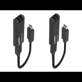 Lindy 43312 hálózati bővítő Hálózati adó- és vevőegység Fekete (43312)