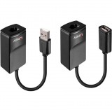 Lindy 43365 hálózati bővítő Hálózati adó- és vevőegység Fekete (43365)