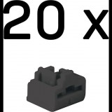 Lindy 47892 port blokkoló Portblokkoló RJ-45 Fekete Akrilnitril-butadiénsztirol (ABS) 20 db (47892)