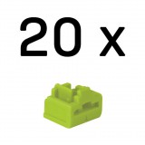 Lindy 47895 port blokkoló Portblokkoló RJ-45 Zöld Akrilnitril-butadiénsztirol (ABS) 20 db (47895)