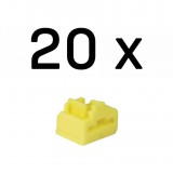 Lindy 47901 port blokkoló Portblokkoló RJ-45 Sárga Akrilnitril-butadiénsztirol (ABS) 20 db (47901)