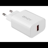 Lindy 73412 mobiltelefon töltő Okostelefon, Táblagép Fehér AC Gyorstöltés Beltéri, Szabadtéri (73412)