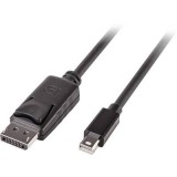 LINDY Kijelző csatlakozó Csatlakozókábel [1x DisplayPort dugó - 1x Mini DisplayPort dugó] 2.00 m Fekete (41646) - DisplayPort