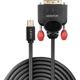 LINDY Kijelző csatlakozó / DVI Csatlakozókábel [1x Mini DisplayPort dugó - 1x DVI dugó, 18+1 pólusú] 2.00 m Fekete (41952)