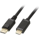 LINDY Kijelző csatlakozó / HDMI Csatlakozókábel [1x DisplayPort dugó - 1x HDMI dugó] 3.00 m Fekete (36923)