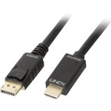 LINDY Kijelző csatlakozó / HDMI Csatlakozókábel [1x DisplayPort dugó - 1x HDMI dugó] 5.00 m Fekete (36924)