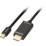 LINDY Kijelző csatlakozó / HDMI Csatlakozókábel [1x Mini DisplayPort dugó - 1x HDMI dugó] 3.00 m Fekete (36928)