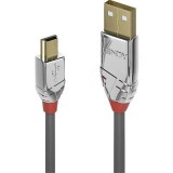 LINDY USB 2.0 Csatlakozókábel [1x USB 2.0 dugó, A típus - 1x USB 2.0 dugó, mini B típus] 1.00 m Szürke (36631) - Adatkábel