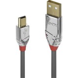 LINDY USB 2.0 Csatlakozókábel [1x USB 2.0 dugó, A típus - 1x USB 2.0 dugó, mini B típus] 2.00 m Szürke (36632) - Adatkábel