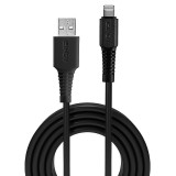Lindy USB-A - Lightning adat- és töltőkábel 1m fekete (31320) (lindy31320) - Adatkábel