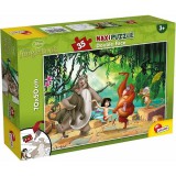 Lisciani Giochi A Dzungel könyve 2 az 1-ben 35db-os maxi puzzle és színező 70x50cm - Lisciani