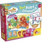 Lisciani Giochi Carotina baby: Dinoland 3 az 1-ben memo, puzzle és párosító játék - Lisciani