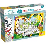 Lisciani Giochi Disney 101 kiskutya 2 az 1-ben maxi 24db-os puzzle és színező 70x50cm - Lisciani