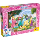 Lisciani Giochi Disney Hercegnők 2 az 1-ben 24db-os puzzle és színező 50x35cm - Lisciani