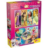 Lisciani Giochi Disney Hercegnők 2 az 1-ben maxi 2x60db-os puzzle és színező 50x35cm - Lisciani