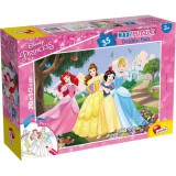 Lisciani Giochi Disney Hercegnők 2 az 1-ben maxi 35db-os puzzle és színező 70x50cm - Lisciani