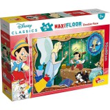 Lisciani Giochi Disney Pinokkió 2 az 1-ben maxi 24db-os puzzle és színező 70x50cm - Lisciani