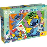 Lisciani Giochi Disney Stitch 2 az 1-ben maxi 24db-os puzzle és színező 70x50cm - Lisciani
