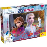 Lisciani Giochi Jégvarázs 2 2 az 1-ben 24db-os puzzle és színező 50x35cm - Lisciani