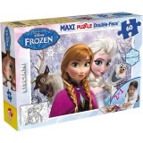 Lisciani Giochi Jégvarázs A testvérek 2 az 1-ben 60db-os maxi puzzle és színező 70x50cm - Lisciani