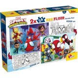 Lisciani Giochi Marvel Spidey 2 az 1-ben maxi 2x24db-os puzzle és színező 50x35cm - Lisciani