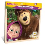 Lisciani Giochi Mása és a Medve 9db-os fa keretes puzzle - Lisciani