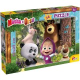 Lisciani Giochi Mása és a medve barátai 24db-os puzzle 50x35cm - Lisciani