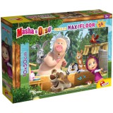 Lisciani Giochi Mása és a medve fürdőzés 24db-os maxi padló puzzle 70x50cm - Lisciani