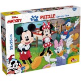 Lisciani Giochi Mickey egér 2 az 1-ben 24db-os puzzle és színező 35x25cm - Lisciani