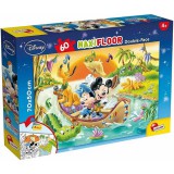Lisciani Giochi Mickey egér 2 az 1-ben 60db-os maxi puzzle és színező 70x50cm - Lisciani