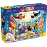 Lisciani Giochi Mickey egér - A detektív 2 az 1-ben 108db-os puzzle és színező 50x35cm - Lisciani