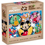 Lisciani Giochi Mickey Egér és barátai 2 az 1-ben 24db-os Eco mini puzzle és színező 35x25cm - Lisciani