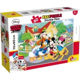 Lisciani Giochi Mickey egér és barátai 2 az 1-ben 60db-os maxi puzzle és színező 70x50cm - Lisciani