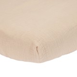 Little Dutch muszlin gumis lepedő 60x120 cm - beige