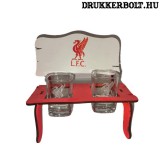 Liverpool FC pálinkás pad LFC címeres poharakkal