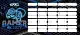 Lizzy Card Gamer órarend mini 77x178mm, kétoldalas, Lizzysuli, Esport Gamer on Duty
