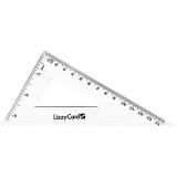 Lizzy Card Műanyag, derékszögű vonalzó 14,5 cm - 60°