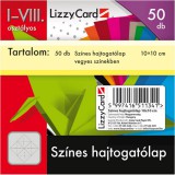Lizzy Card Színes hajtogatólap - 10x10 cm - 50 db